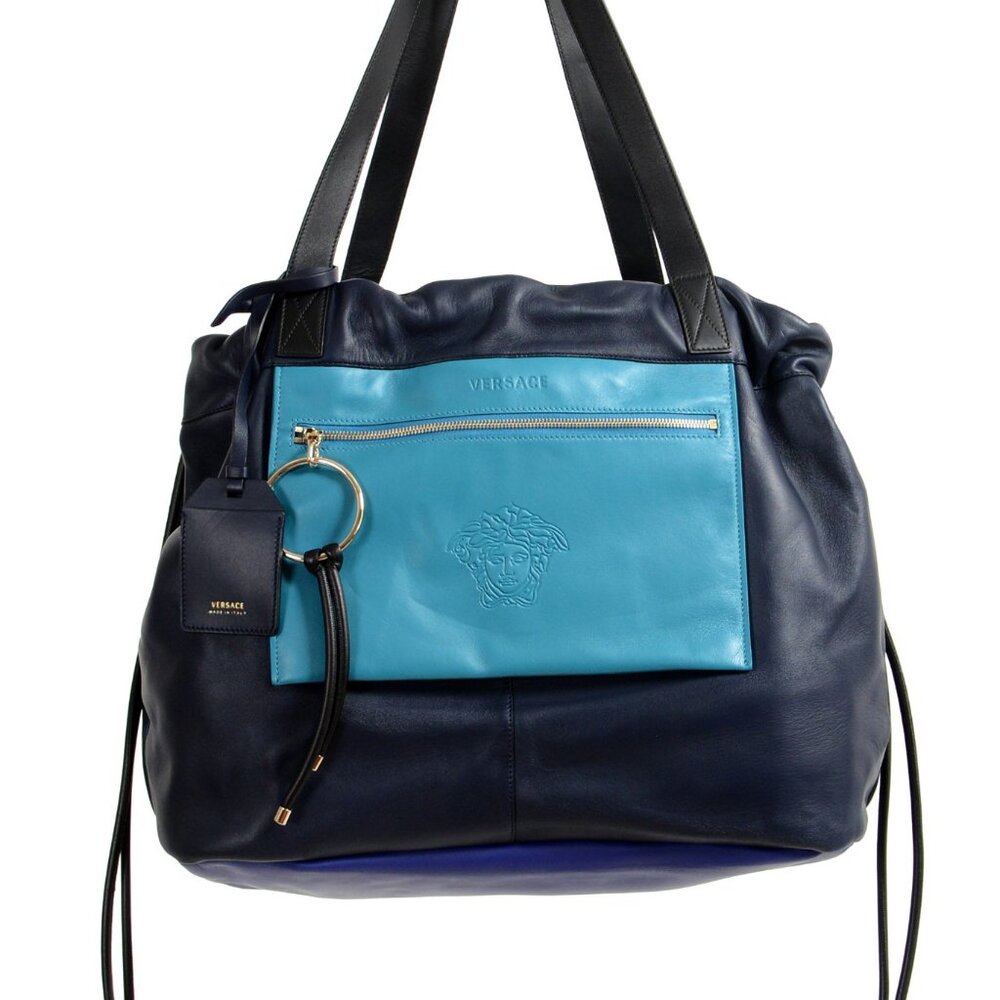 Versace Women's 100% Leather Multi-Color Handbag Shoulder Bag